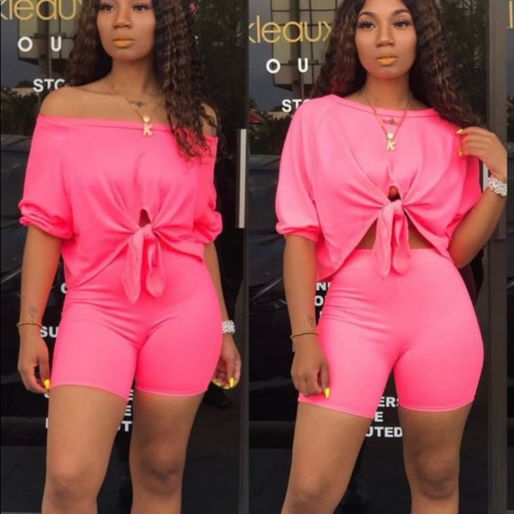 Pink two piece
